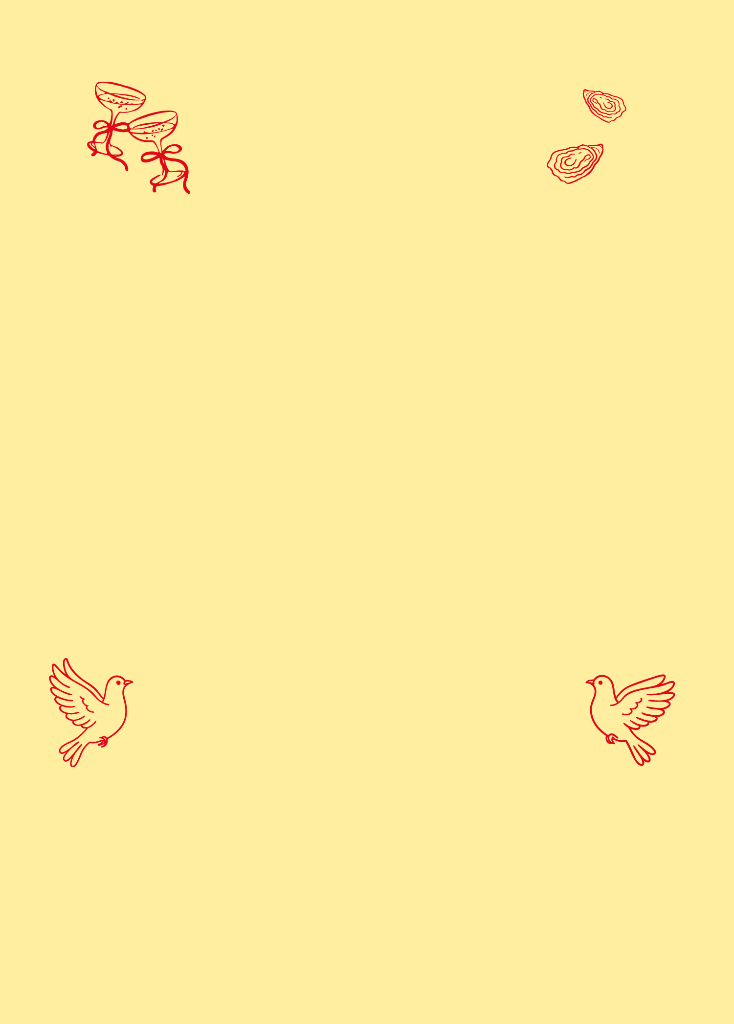 More details about the specifics for the wedding 